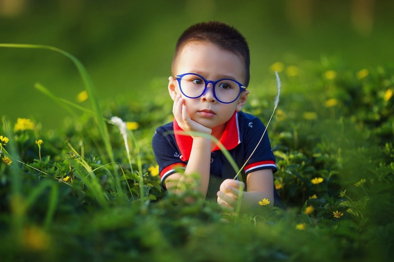 kid, boy, field