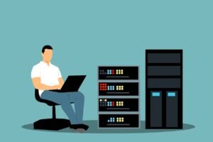hosting, web, man